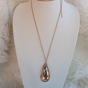 Paparazzi Gold Teardrop Necklace Long